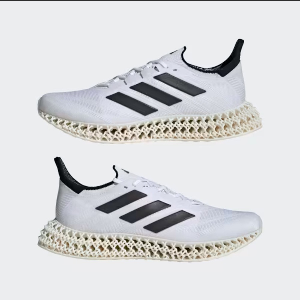 adidas White and Black Athletic Running Shoes